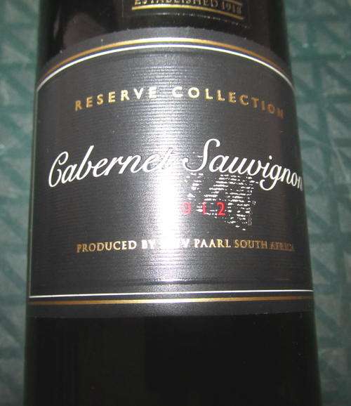 KWV RESERVE COLLECTION 2012 CABERNET- SAUVIGNON