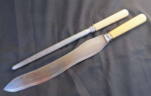 BONE HANDLES CARVING SET