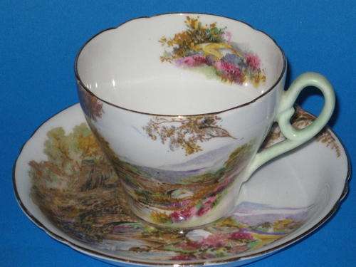 SHELLEY "Heather" CUP AND SAUCER # 1