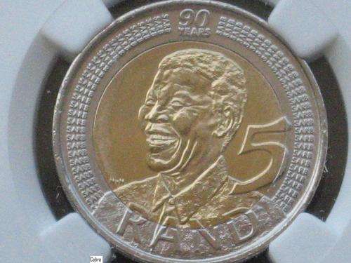 MANDELA 90th BIRTHDAY R5 NGC GRADED MS65, MS66 and MS67