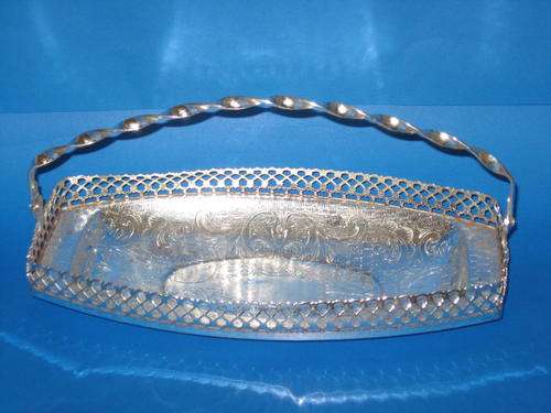 SILVER PLATED ENGLISH BRIDAL TRAY