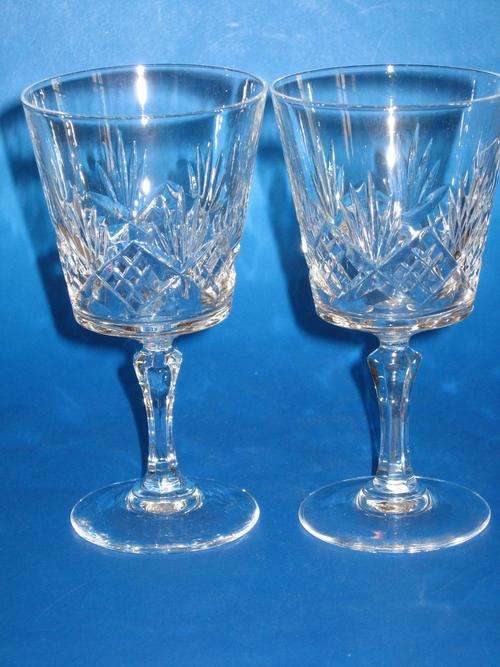 CUT CRYSTAL SHERRY GLASSES