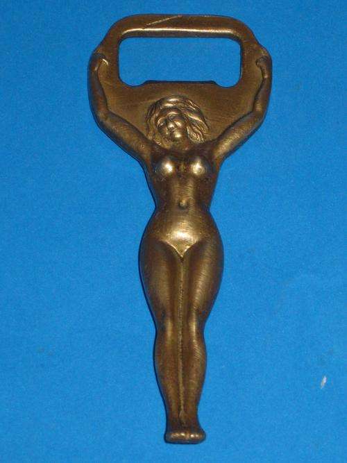 SOLID BRASS NUDE LADY OPENER