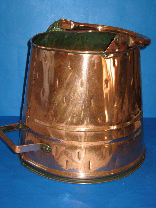 LARGE PURE COPPER COAL BUCKET