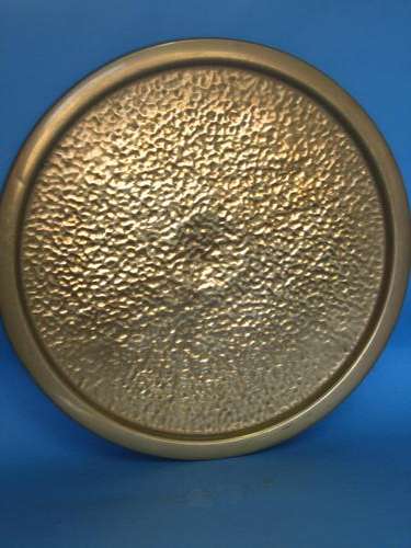 HANDBEATEN OLD BRASS TRAY