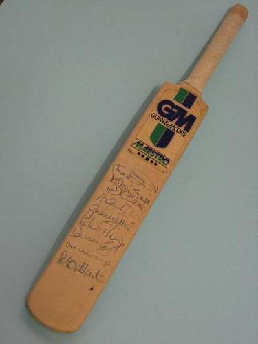AUTOGRAPHED COLLECTOR'S CRICKET BAT