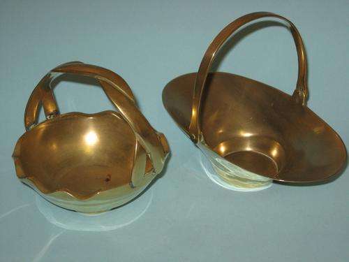 PAIR of BRASS BASKETS