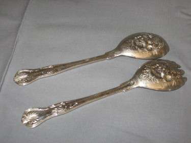 SILVER PLATED SALAD SERVERS