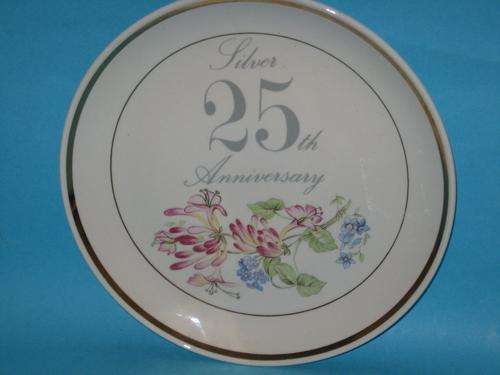 25th SILVER ANIVERSARY CABINET PLATE