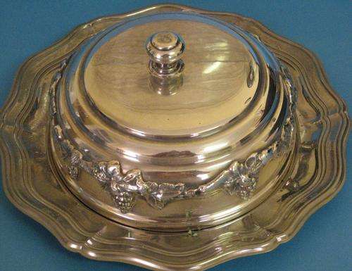 ORNATE VINTAGE SILVER PLATED DOME BUTTER DISH