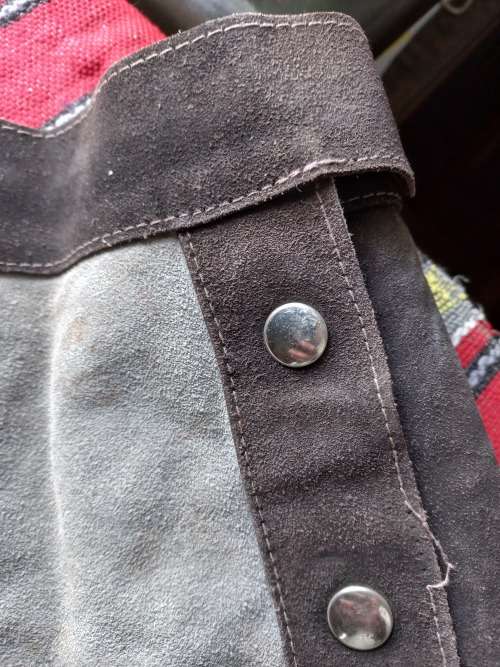 Genuine leather mini skirt