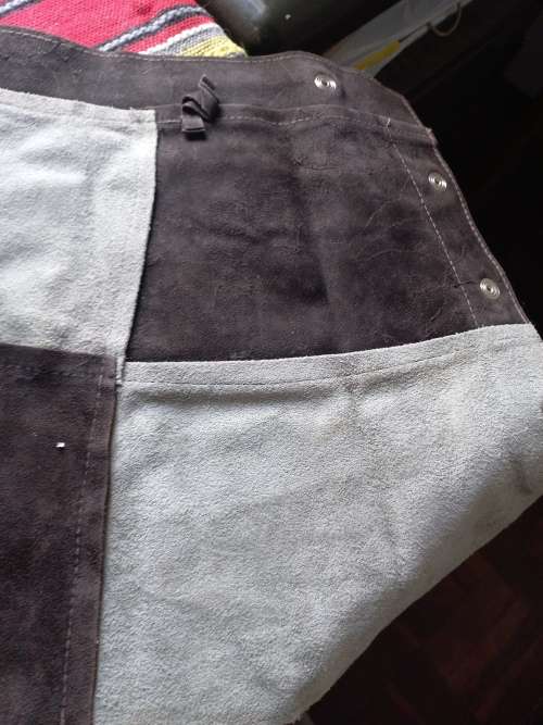 Genuine leather mini skirt
