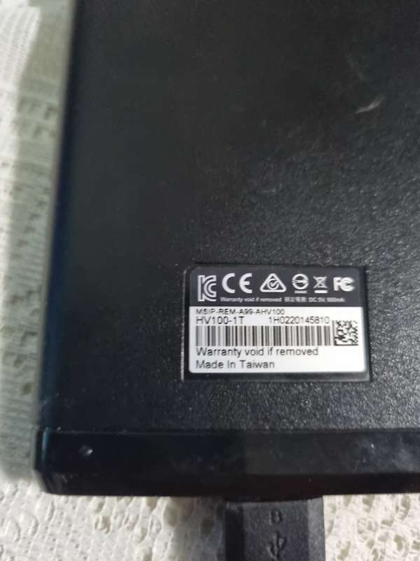 1TB ADATA HV100-1T external drive