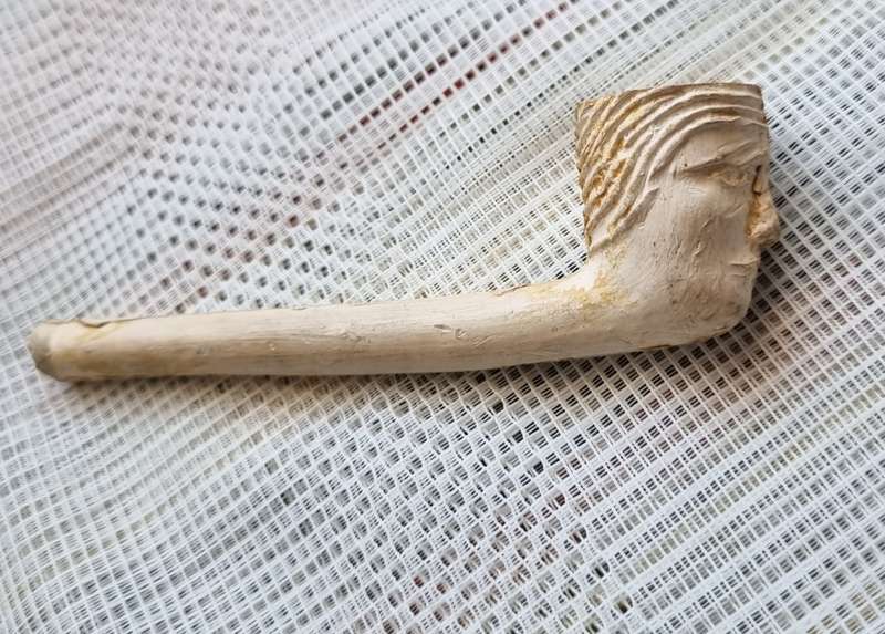 Antique clay tobacco pipe