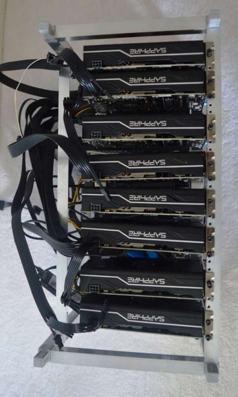 Ethereum 8 GPU Mining Rig Open Air Frame