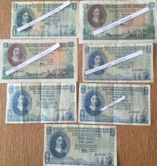 7 BANK NOTES (SOUTH AFRICAN)