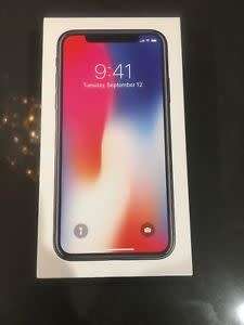 Iphone X 64GB space grey (Never been used, box still sealed)
