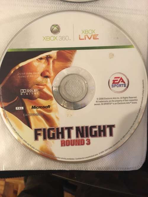 Fight Night Round 3  - XBOX 360 live Game - No casing / cover - slight scratches