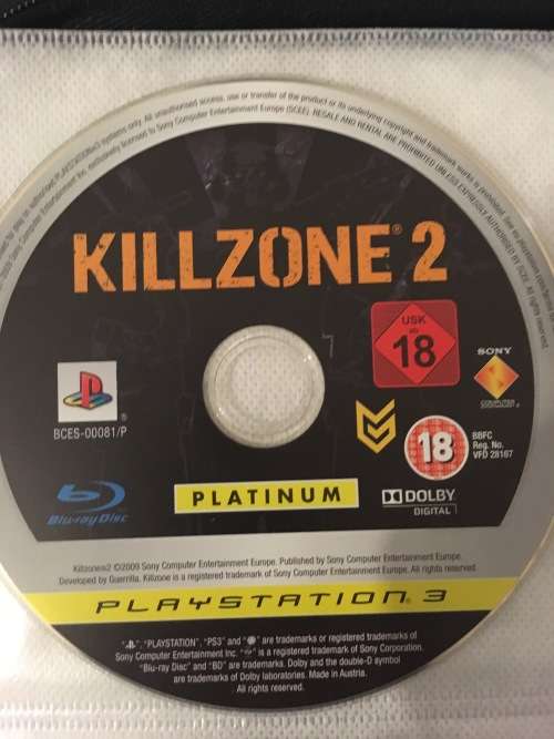 Kill Zone 2- PS3 Game - Mint condition - No case / Cover