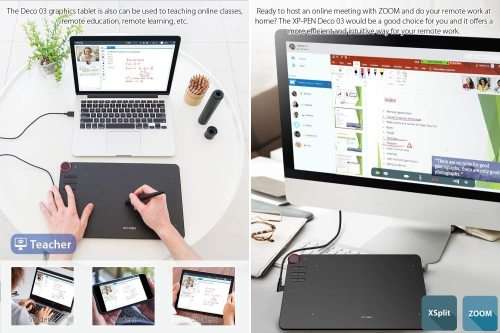 XP-Pen Deco 03 Wireless Graphics Drawing Tablet (Original Box and Accessories)