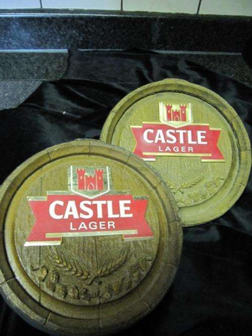 CASTLE LAGER BARREL PLAQUES (SET OF 2) - Crazy Wednesday
