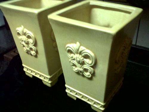 Two lovely oriental ceramic planters - Crazy Wednesday!