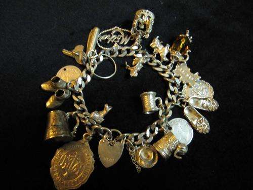 STUNNING Hallmarkes Silver Vintage Charm Bracelet - Crazy Wednesday!