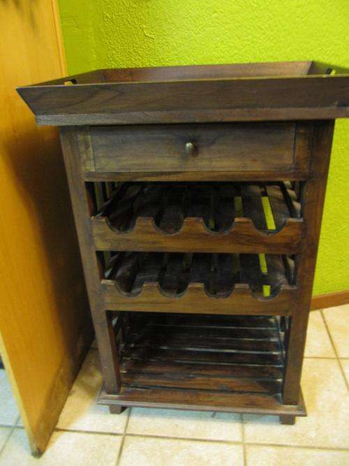Indonesian Cocktail Stand and Wine Rack with Drawer  - Crazy Wednesday!