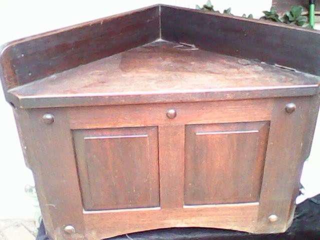 Antique Dark Wood Corner Cupboard - Crazy Wednesday!!!