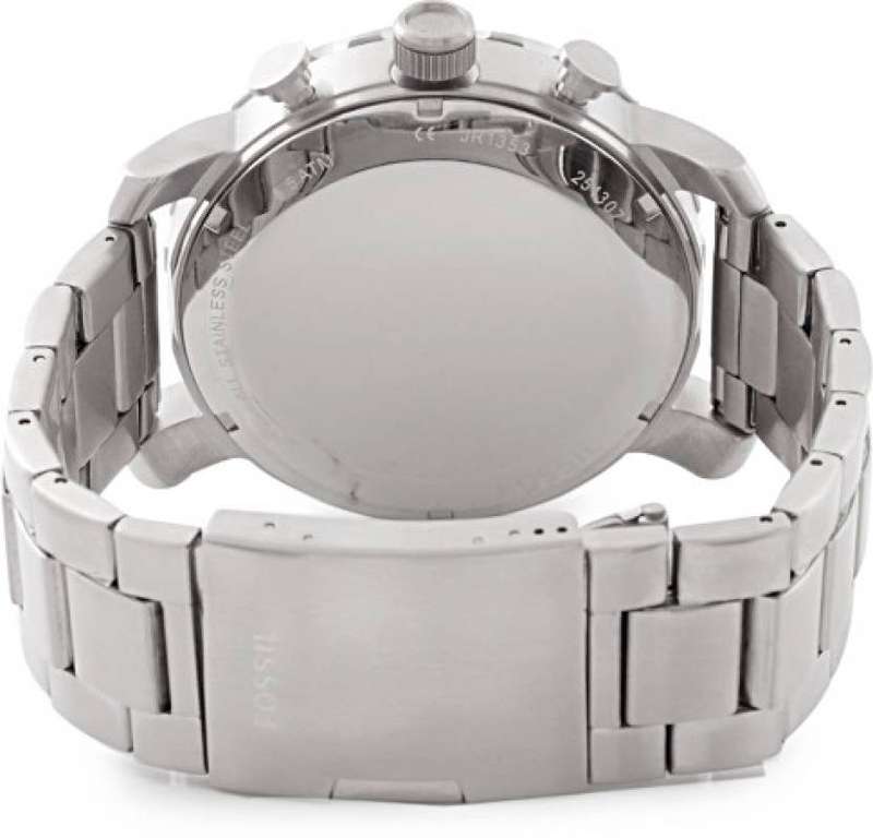 AUTHENTIC FOSSIL NATE STAINLESS STEEL MENS WATCH IN BOX EXCELLENT CONDITION!!!