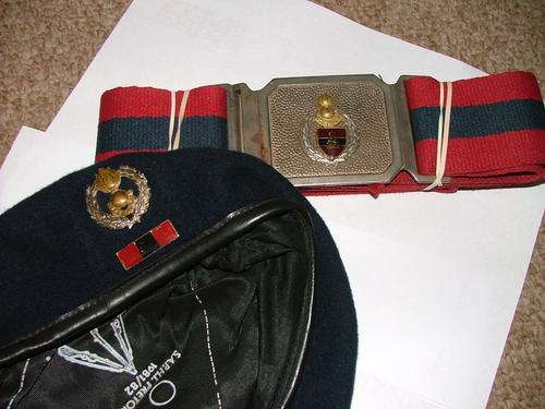 ENGINEERS BERET and STABLE BELT (RSA Bidders only)