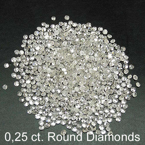 0.25ct GENUINE ROUND WHITE CUT DIAMOND LOT