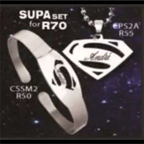 SparklingThings * SUPERMAN * MEN'S SUPA SET + FREE ENGRAVING