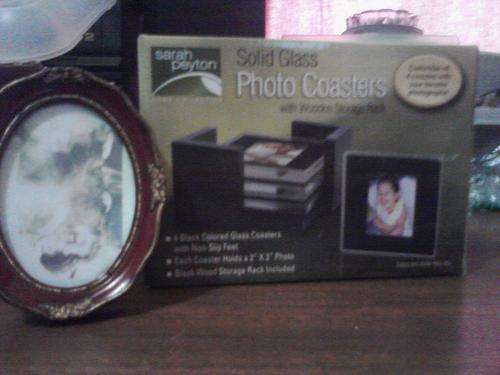 CLASS PHOTO COASTERS WITH SMALL OVAL PHOTO FRAME