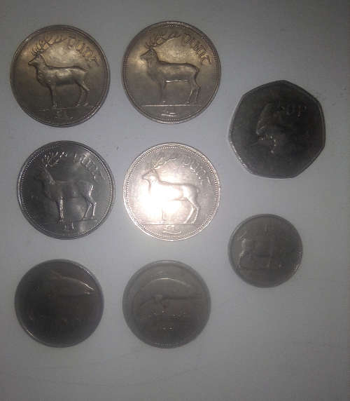 8 EIRE coins
