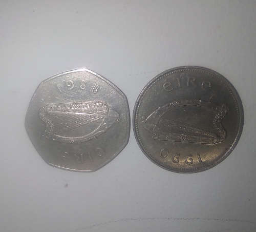 8 EIRE coins