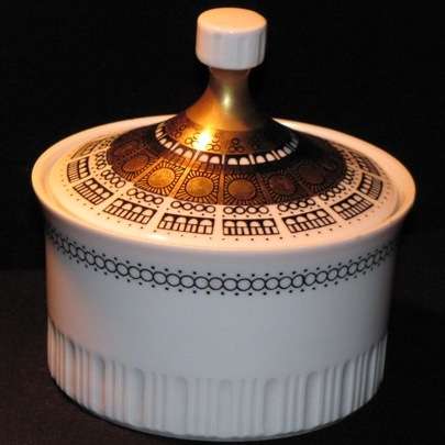 Kahla Konitz German Sugar Bowl with Lid from the 1950's - No Chips,Cracks or Crazing