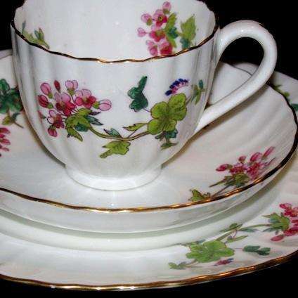 Coalport Porcelain Tea Trio - Circa 1875-81