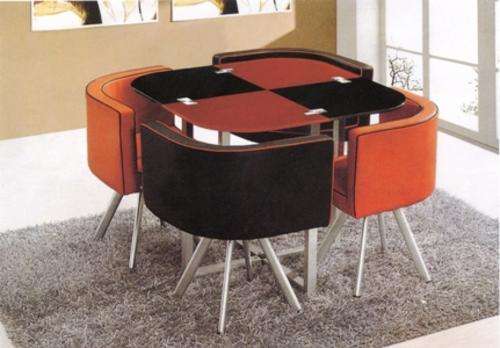 Breakfast corner "4 Seater" Dining Set - Red, White, Purple (wine) with Black