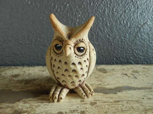 Moody Looking Ceramic Owl