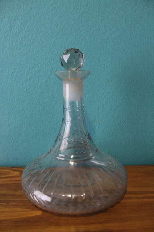 Gorgeous Bulbous Glass Decanter