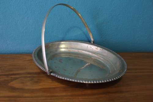 Silver Plated Dish with Handle