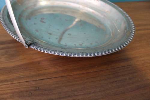 Silver Plated Dish with Handle