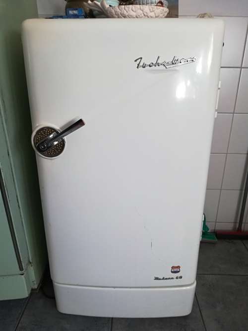 Vintage White 1960's Fuchsware Fridge with Freezer Compartment