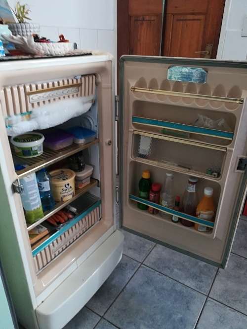 Vintage White 1960's Fuchsware Fridge with Freezer Compartment
