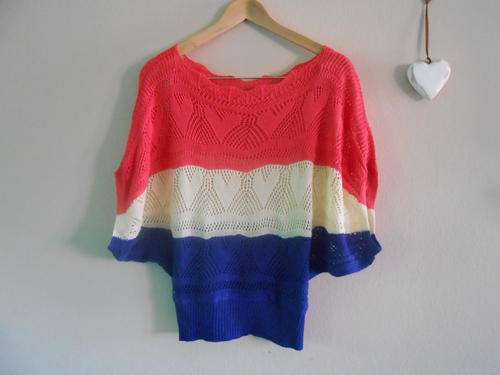 Striped Batwing Knit (Small/ Medium)