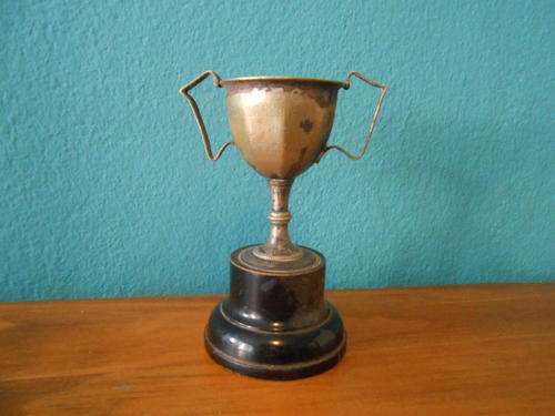 Silver Plated Trophy (EPNS) Trophy Awarded in 1925 (90 years old) Stands 10cm tall with stand