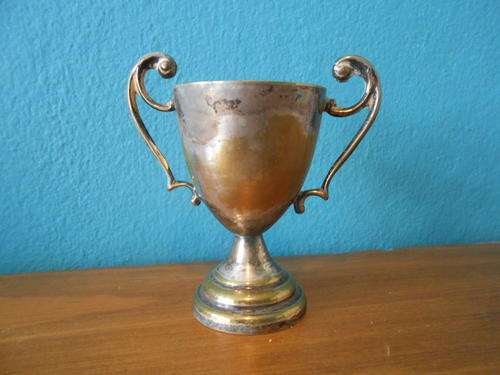 Small Vintage Metal Trophy (Stands 8cm tall) Has no markings