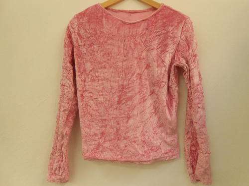 Gorgeous Velvet Feel Bright Pink Top (Small)