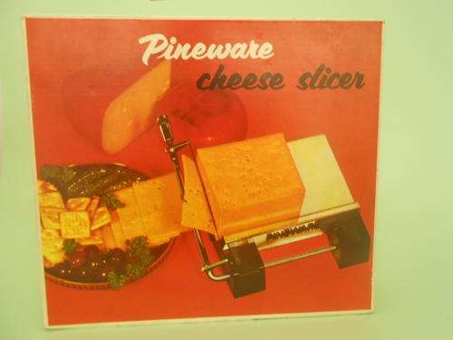 MARKED DOWN! Vintage Pineware Cheese Slicer in its original packaging! Amazing condition
